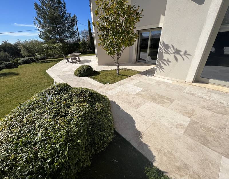 terrasse travertin mix